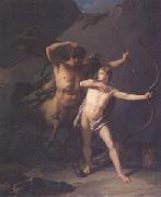 Baron Jean-Baptiste Regnault The Education of Achilles by the Centaur Chiron (mk05) oil on canvas